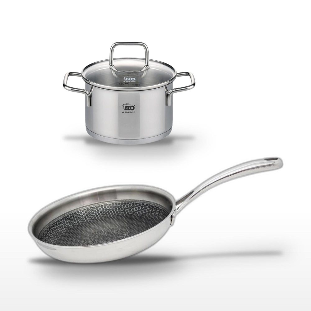 Lot poêle 24 cm & faitout 16 cm elo relief evolution – ELO