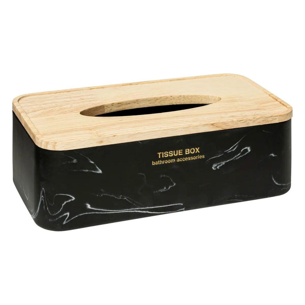 Boîte à mouchoirs déco léa 25cm noir – FIVE