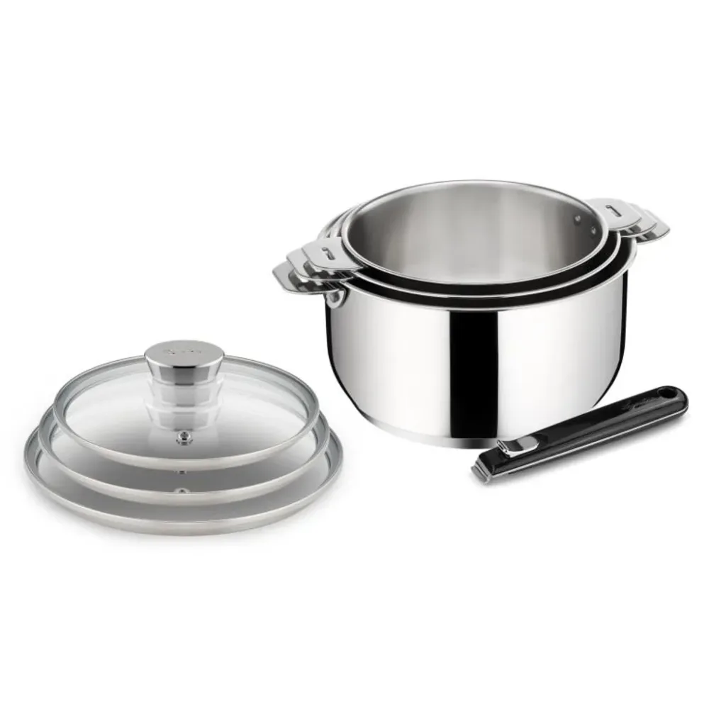 3 casseroles 16 18 20cm Salvaspazio + Couvercles Lagostina - Ambiance & Styles – Série