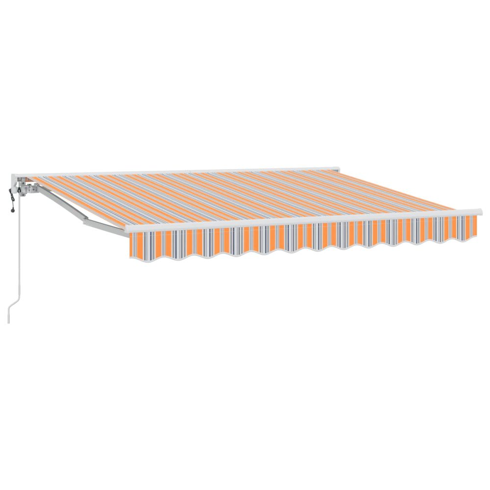 vidaXL Auvent rétractable électrique Orange, Gris, Bleu, Blanc - Cuisine